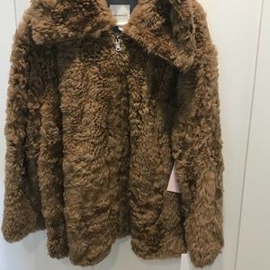Avec Les Filles Plush Dyed Lamb Shearling Jacket